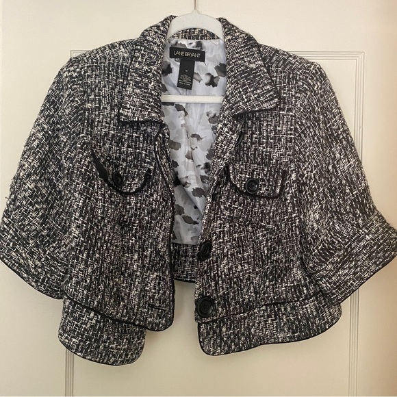 Lane Bryant cropped tweed jacket - Picture 1 of 7